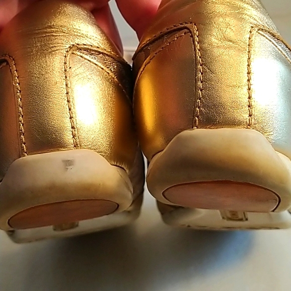 Gold and Brown Women's Sneakers Coach Size 8.5M - Picture 9 of 12